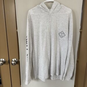 Salty Crew Men's XXL Natural Tippet Pocket Hood Tech Tee Lightweight Hoodie